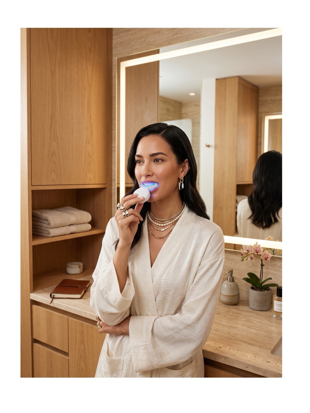 new Auraglow ☀︎︎ Powerful LED Tooth Whitening Device ☀︎︎ Blue Case ☀︎︎ No gels
